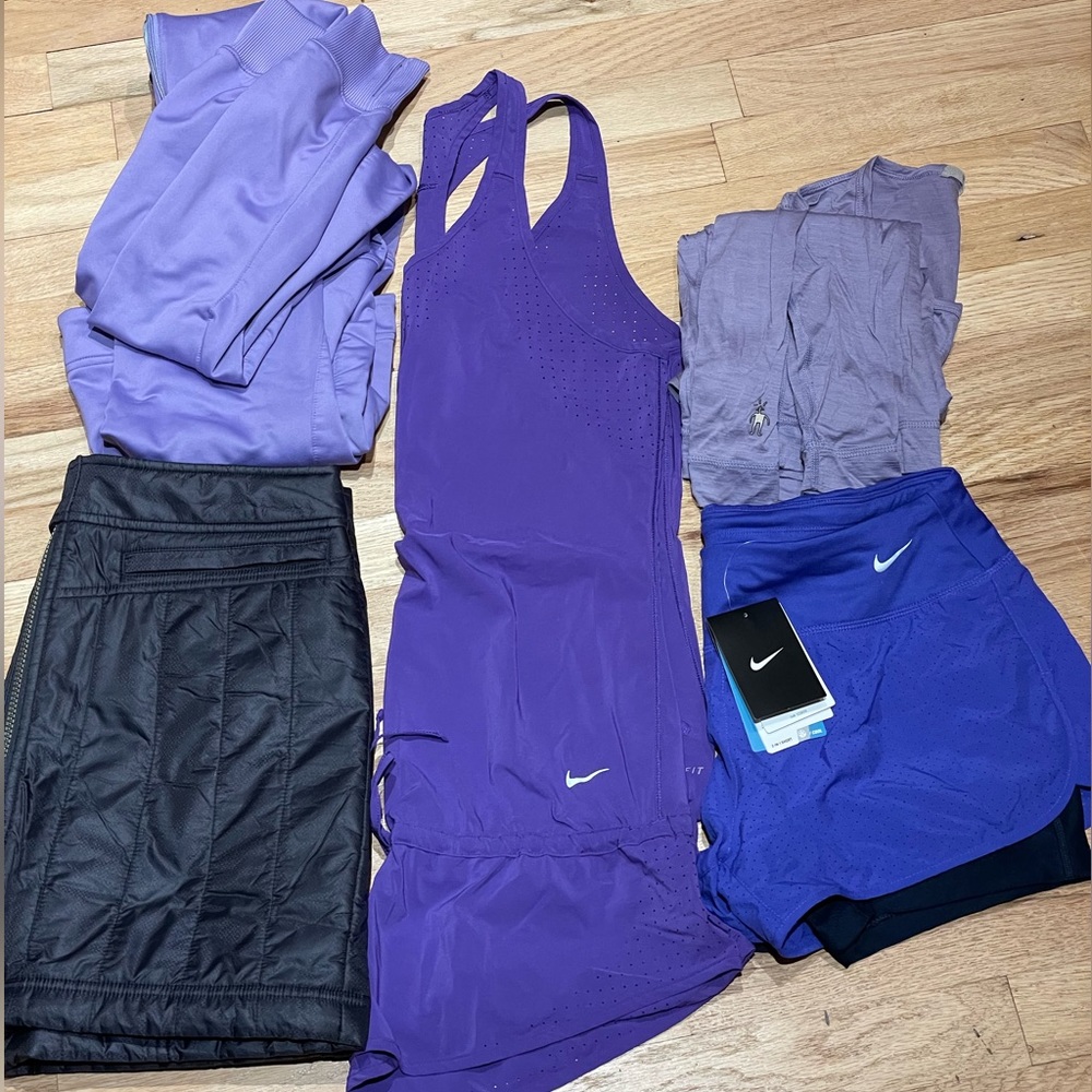 Lot of Purple Nike Smartwool Athleta Activewear
